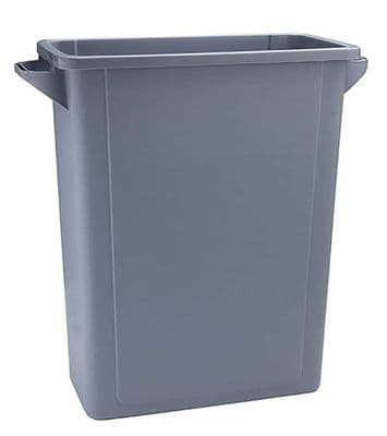 Grey Slim Bin 65lt