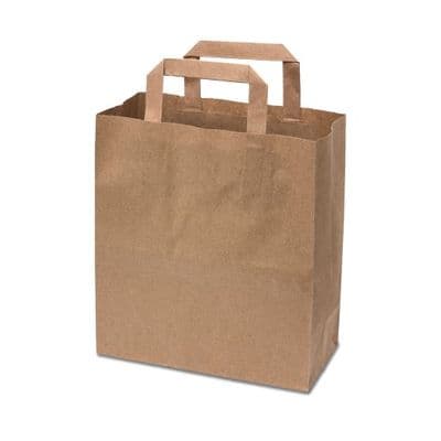 Kraft Paper SOS  Carrier Bags x 250