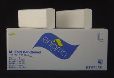 Multi Fold Hand Towel 2Ply White 1x3000
