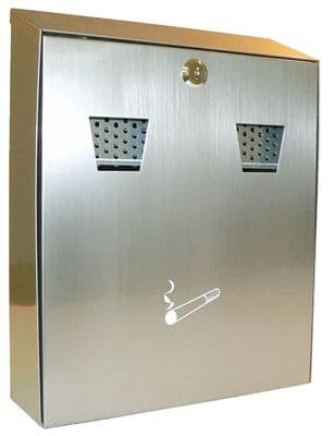 S/Steel Wall Ashtray/Bin