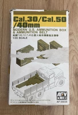 AFV Club Model Kit 35035 - 30 Cal/.50 Cal/ 40 mm Ammunition and Ammunition Boxes