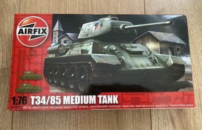 Airfix Model Kit A01316 - T34 / 85 Medium Tank - 1/76 - Pts Sealed