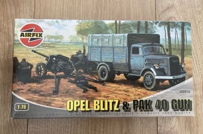 Airfix Model Kit A02315 - Opel Blitz & Pak 40 Gun - 1/76 - Pts Sealed