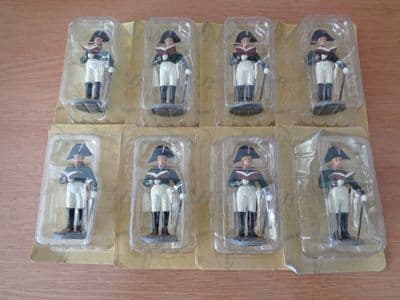 Set of 8 x Eaglemoss Napoleonic War Figure Doctor 1806-11 - Metal 1/32