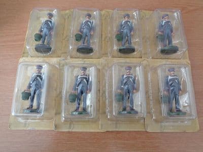 Set of 8 x Eaglemoss Napoleonic War Figure / Soldier - Metal 1/32