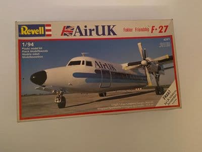 W185E Revell No: 4251 AirUK Fokker Friendship F-27 1:94 Pts Sealed