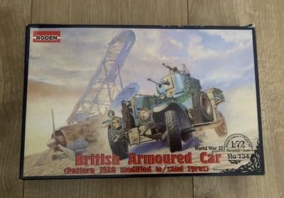 W282 Roden Model Kit 734 - British Armoured Car Pattern 1920 with sand tyres