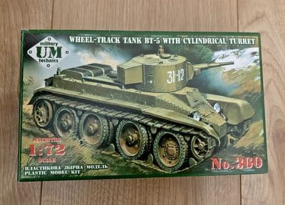 W282 UM Model Kit 360 - Wheel-track tank BT-5 with cylindrical turret - 1/72