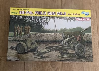 W288 Dragon Model Kit 6774 - British 25pdr Field Gun Mk.II w/Limber - 1/35