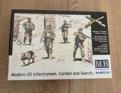 W288 Master Box Model Kit 35154 - Modern US Infantrymen Cordon and Search - 1/35
