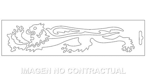 Adhesivo León Malossi Blanco Izquierdo 24Cm