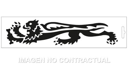 Adhesivo Leon Malossi Negro Lado Izquierdo