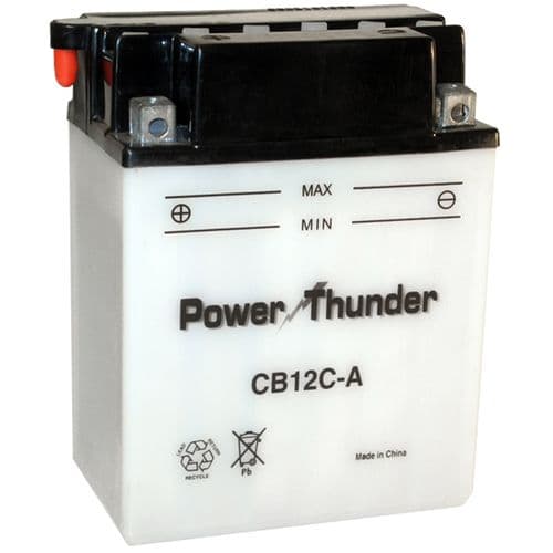 Batería Power Thunder Cb12C-A Con Ácido