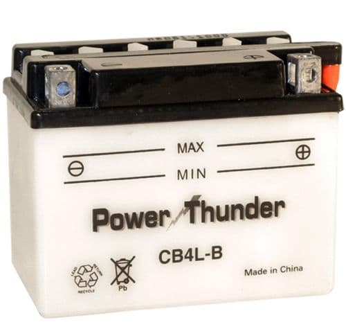 Batería Power Thunder Cb4L-B Con Ácido
