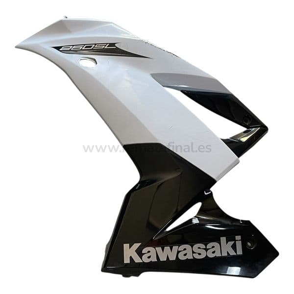 Carenado izquierdo blanco Kawasaki Ninja SL 250.