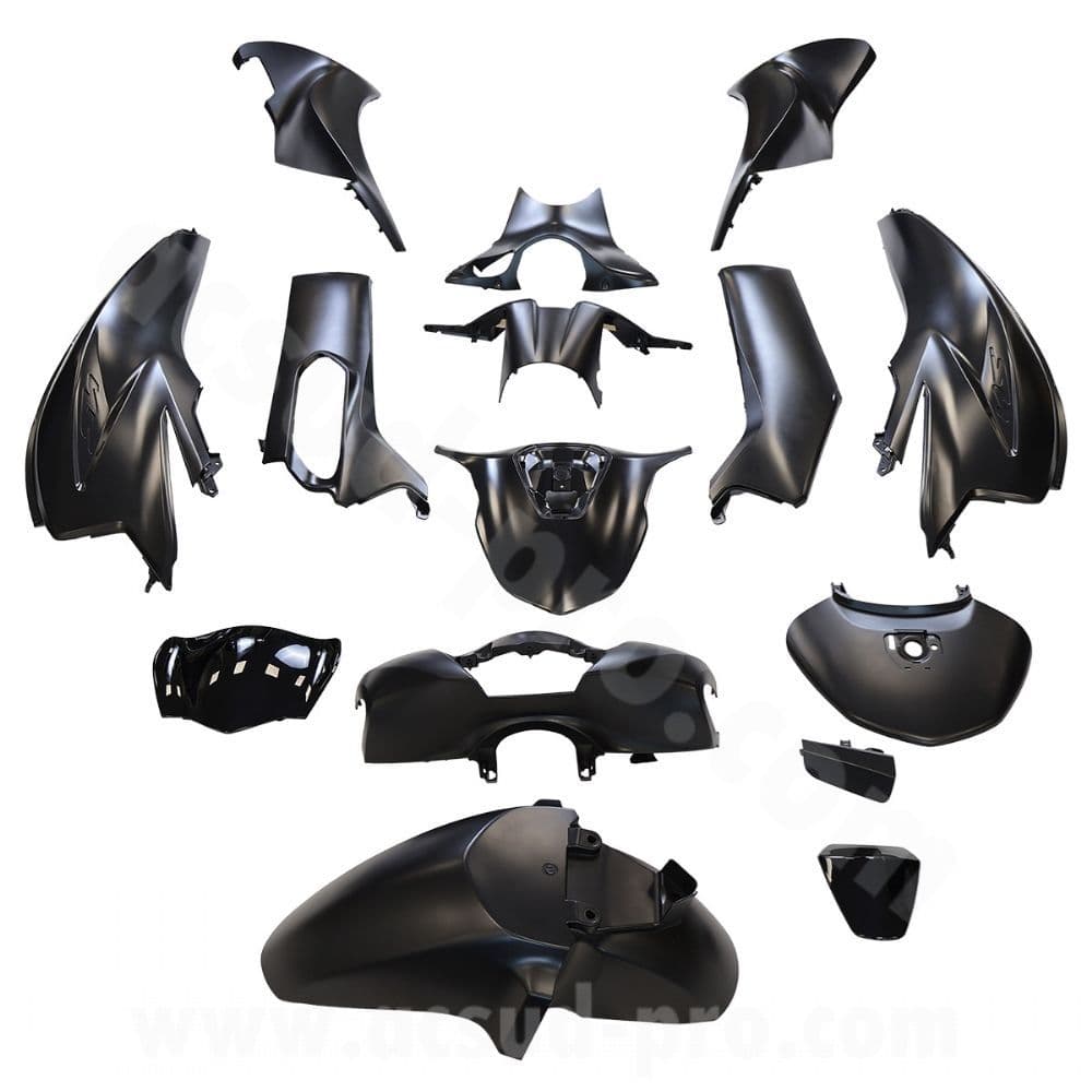 Carenados Kit de tapas Honda SH 125 y 150 K0R 2021 a 2025 Negro Mate