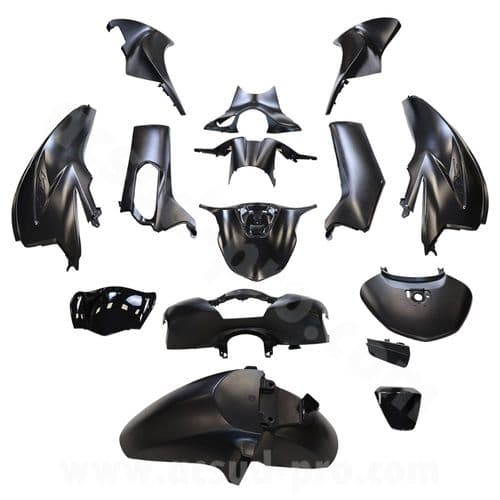 Carenados Kit de tapas Honda SH 125 y 150 K0R 2021 a 2025 Negro Mate