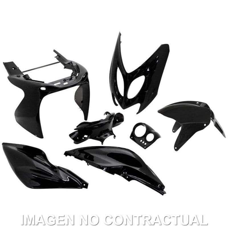 Carenados Kit de Tapas Yamaha Aerox 50 y 100 1997 a 2012 Negro Brillo