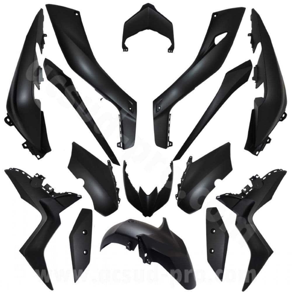 Carenados Kit de Tapas Yamaha Xmax 125 y 300 BL1 y B74 2018 a 2022 Negro