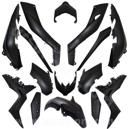 Carenados Kit de Tapas Yamaha Xmax 125 y 300 BL1 y B74 2018 a 2022 Negro