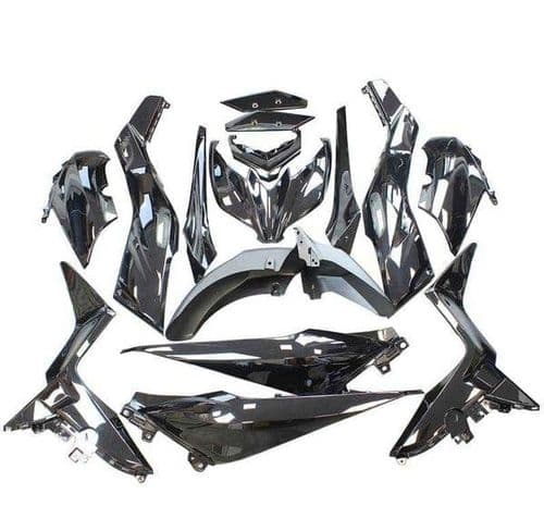 Carenados Kit de Tapas Yamaha Xmax 125 y 300 BL1 y B74 2018 a 2022 Negro Brillo