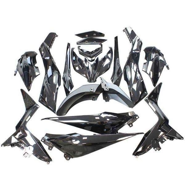 Carenados Kit de Tapas Yamaha Xmax 125 y 300 BL1 y B74 2018 a 2022 Negro Brillo