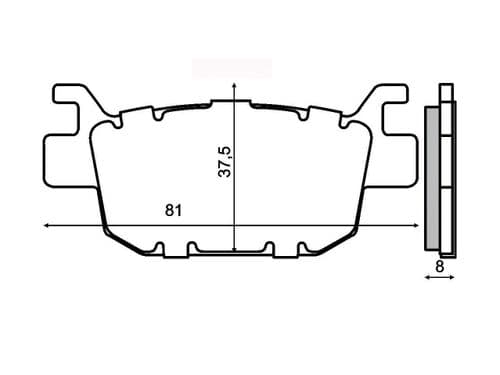 Pastillas de freno Honda (Con Placa) traseras