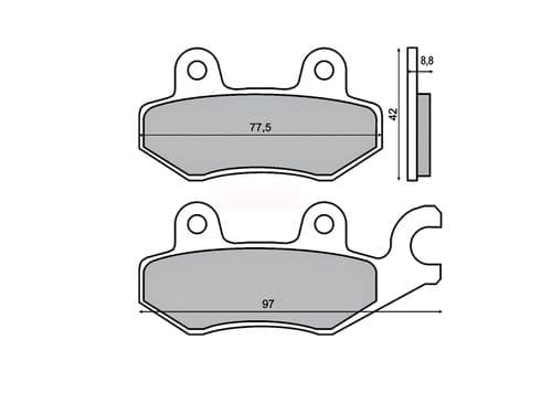 Pastillas de freno Kymco Dink 125-150cc (97/98) orgánicas