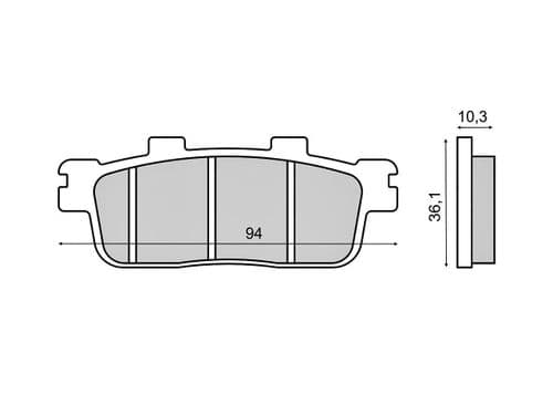 Pastillas de freno Sym HD 125cc traseras
