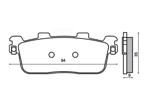 Pastillas de freno Traseras Kymco Kxct People Gti 125 200 300 / Yamaha Xmax 400