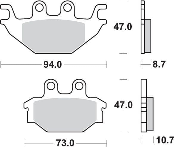 Pastillas De Freno Trasero Yamaha Yzf 125 R Y Mt 125 Ep810-Si/R225103070