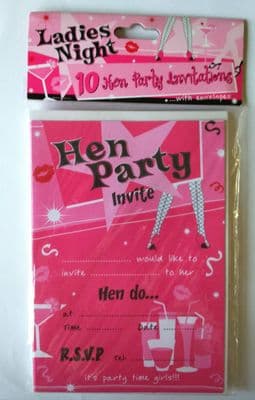 10 x Hen Night Party Invites