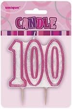 100th Birthday Pink Candle