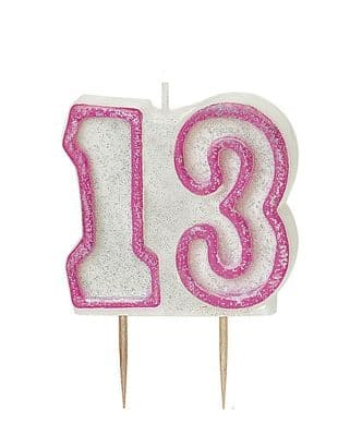 13th Birthday Pink Candle