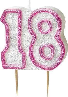 18th Birthday Pink Candle