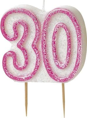 30th Birthday Pink Candle