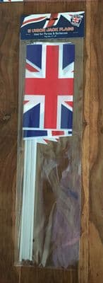 5 x Union Jack Plastic Hand Waving Flags 12