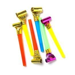 Assorted Metallic Party Blowers Medium x 50