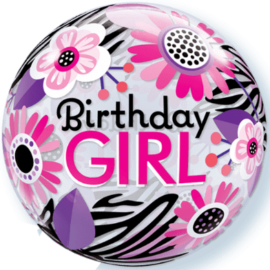 Birthday Girl Bubble Balloon 24