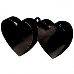 Black Double Heart Weight x 12