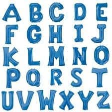 Blue Foil Letters 34