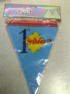 Boys 1st Birthday Bunting