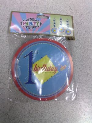 Boys 1st Birthday Ceiling Decoration