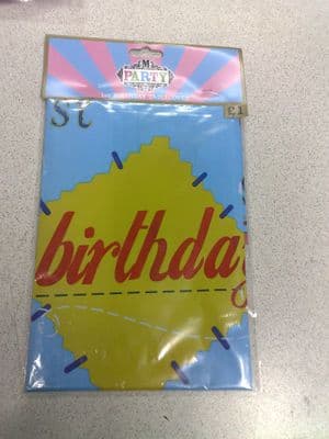 Boys 1st Birthday Plastic Tablecover