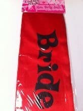 Bride to Be Red Sash