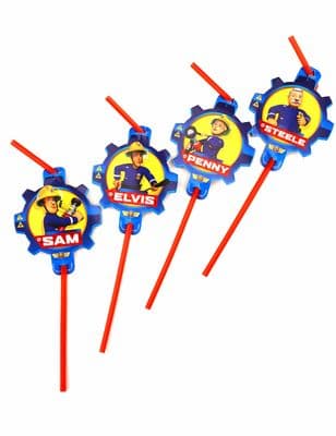 Fireman Sam Straws x 8