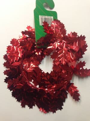 Foil Holly Christmas Decorations