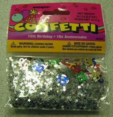 Foiletti Table Confetti 18th