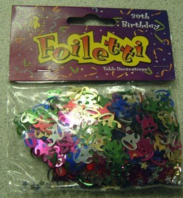 Foiletti Table Confetti 30th