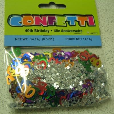 Foiletti Table Confetti 40th
